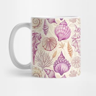 Vintage pastel seashell pattern Mug